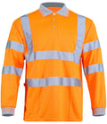 WR013 Warrior Hi-Vis Long Sleeve Polo Shirt