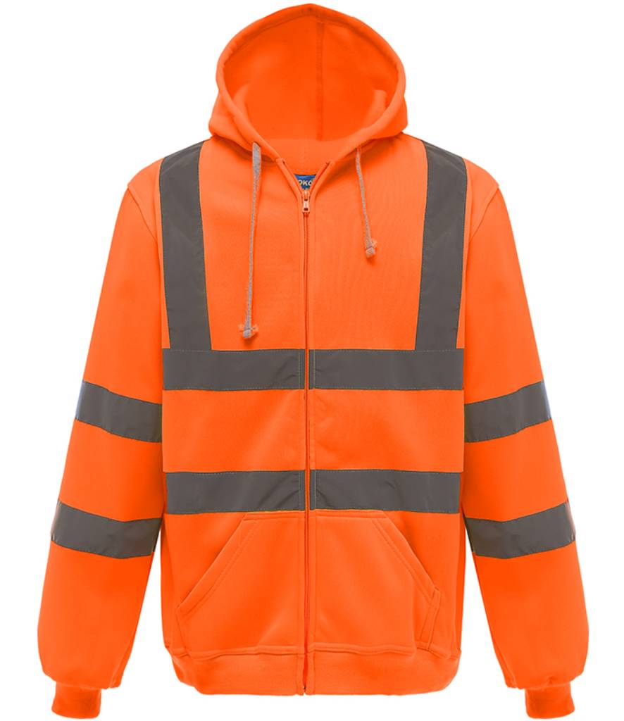 YK032 Yoko Hi-Vis Zip Hoodie