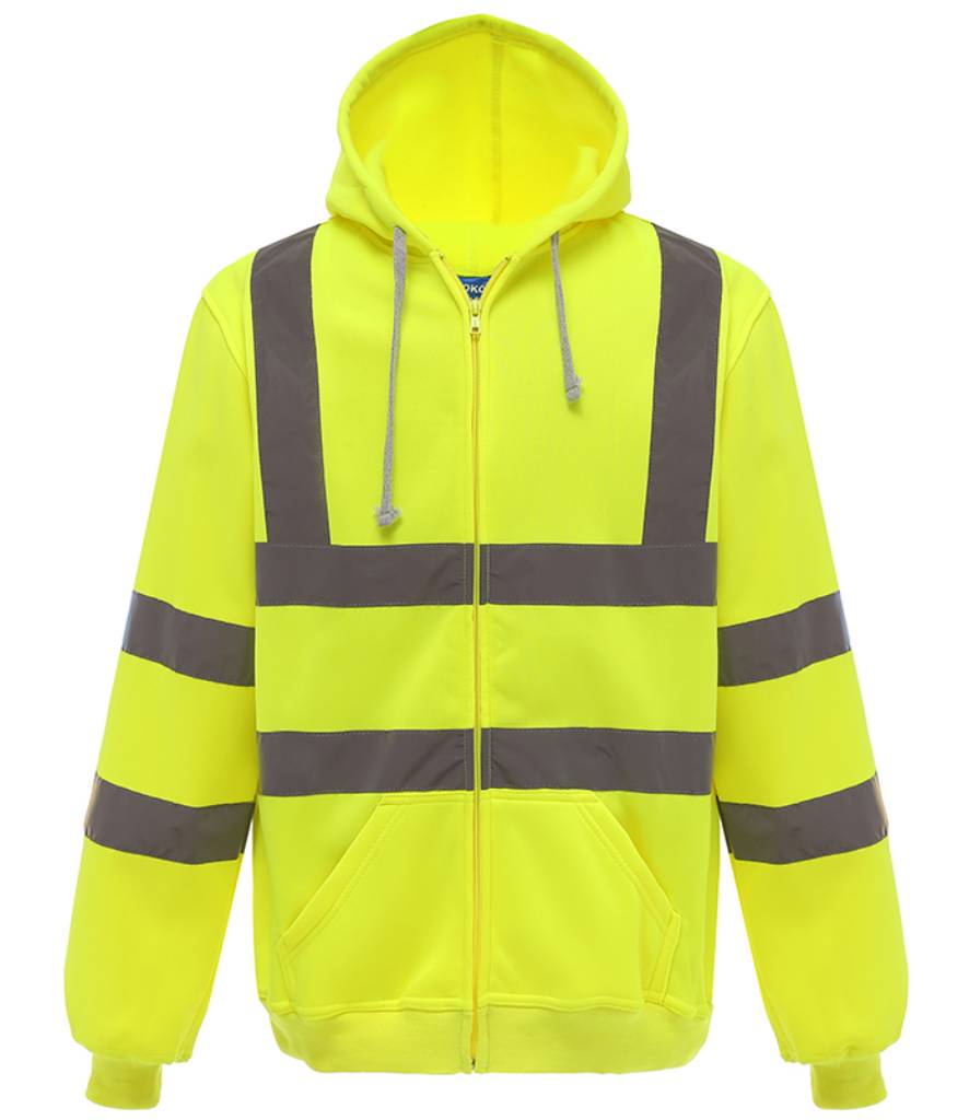 YK032 Yoko Hi-Vis Zip Hoodie