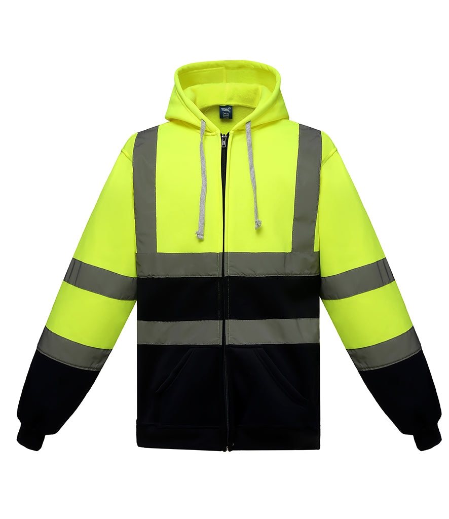 YK032 Yoko Hi-Vis Zip Hoodie