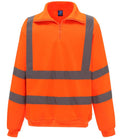 YK033 Yoko Hi-Vis Zip Neck Sweatshirt